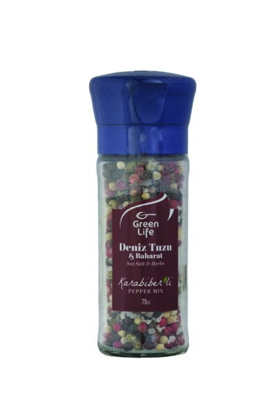 Karabiber Tuz Karışımı - 75 gr - Değirmenli Cam